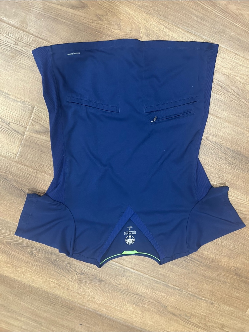 Healing Hands Navy Polo with Lime Trim